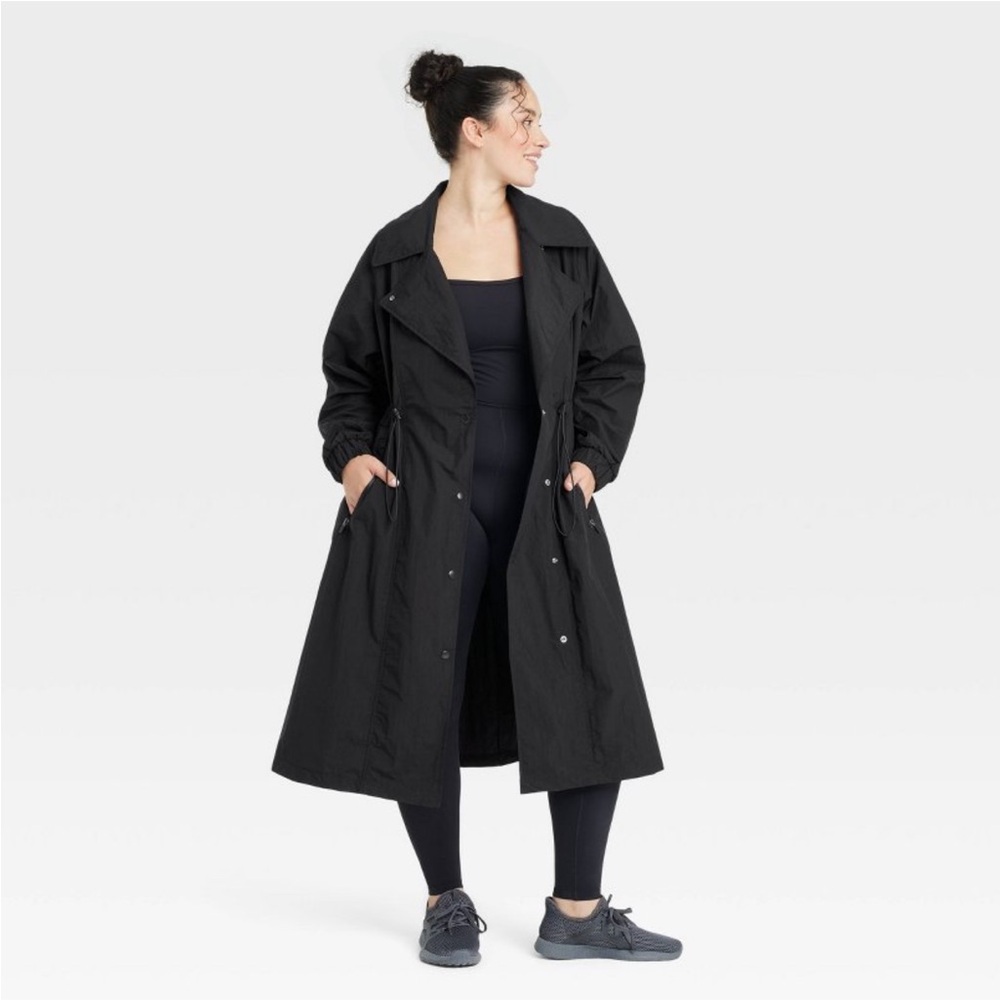 NWT Women's Trench Coat - All In Motion Black XS
